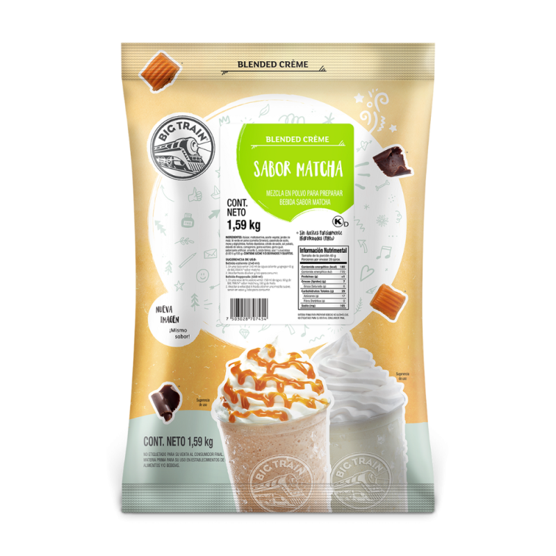 Polvo Big Train Sabor Matcha – Bolsa de 1.59 kg (3.5 LBS)