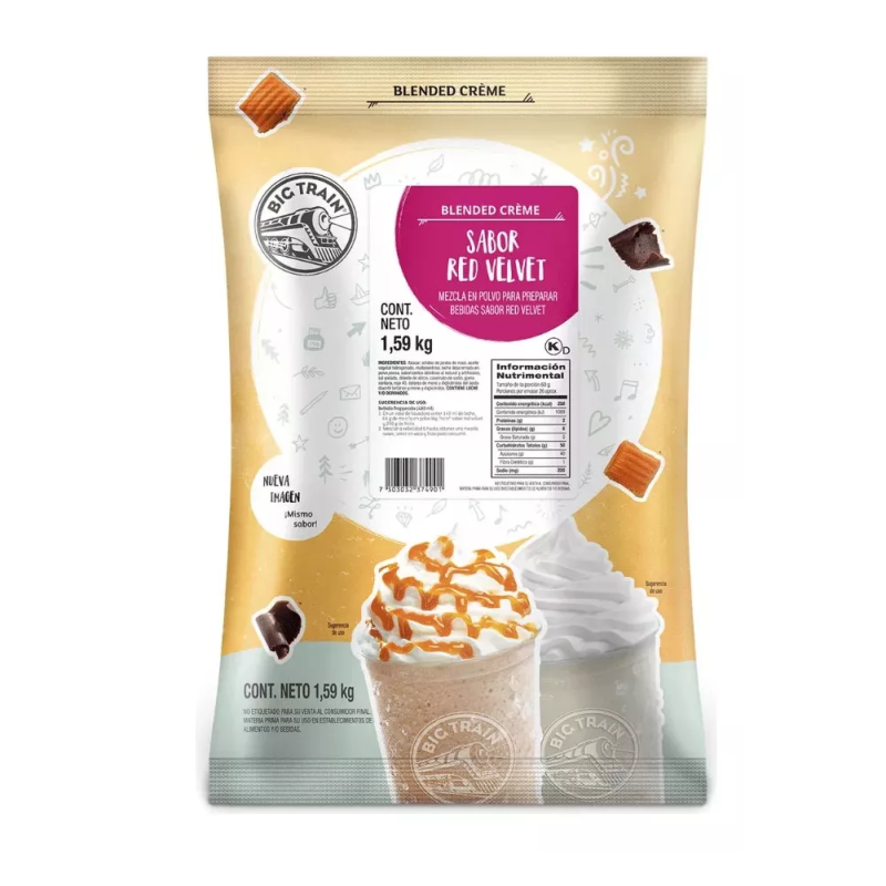 Polvo Big Train Sabor Red Velvet – Bolsa de 1.59 kg (3.5 LBS)