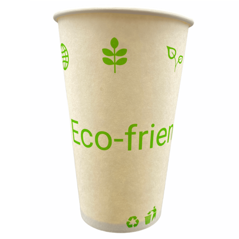 Vaso de Papel Biodegradable Decorado 16oz, Manga 50pz