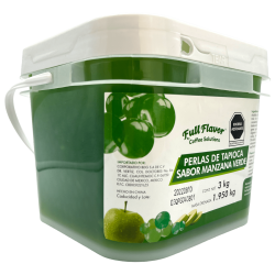 Perlas Explosivas Sabor Manzana Verde, Bote de 3 Kilos