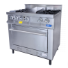 Estufa Comercial 4 Quemadores, Plancha y Horno