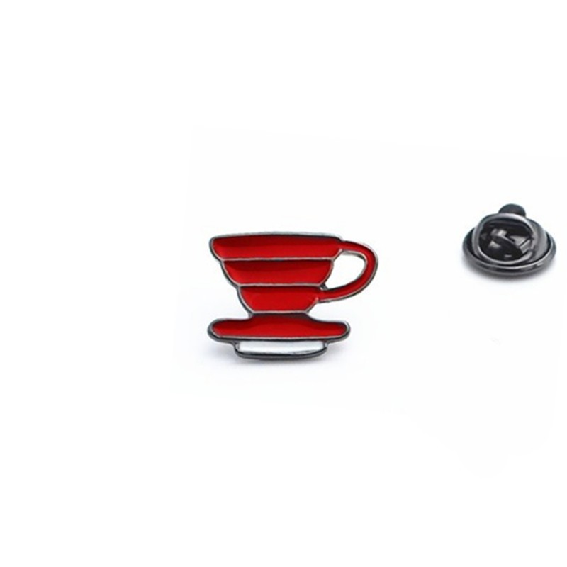 Pin en Forma de Gotero de Café V60 en Color Rojo - Accesorio para Amantes del Café