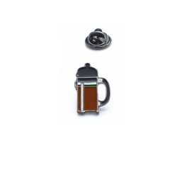Pin en Forma de Prensa Francesa - Accesorio para Amantes del Café