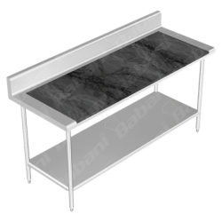 Mesa de Amasijo con Alambrín CON Entrepaño - 1.80 X 0.70 X 0.90   Acero Inoxidable Tipo 304