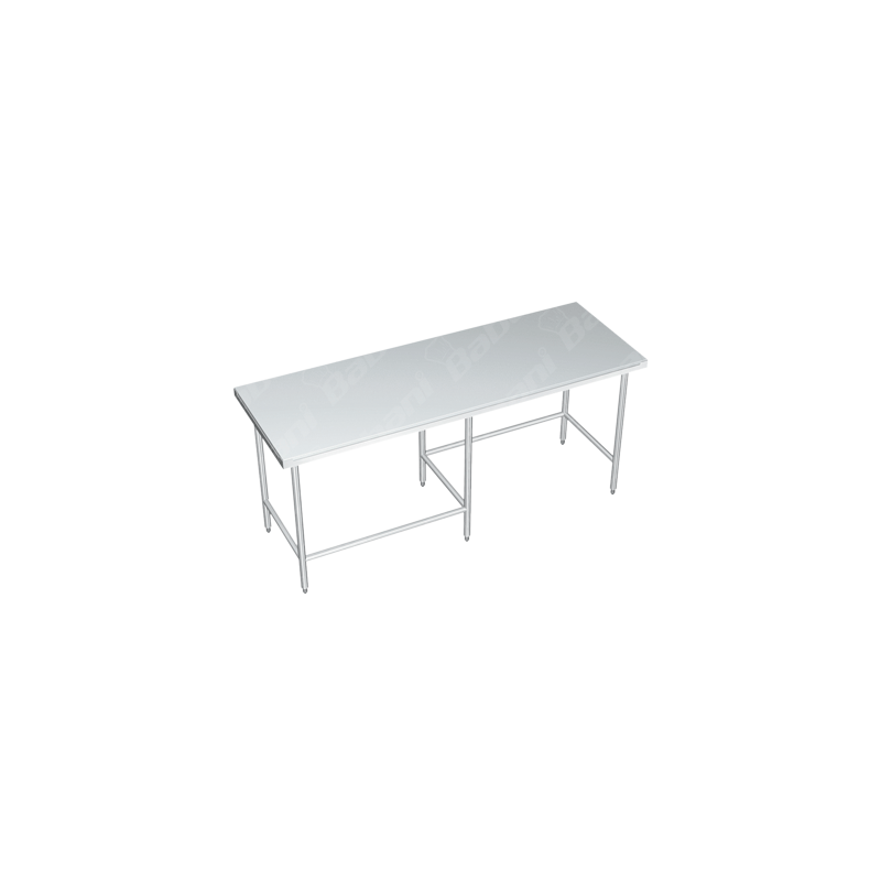 Mesa de Tajo en Isla SIN Entrepaño - 2.50 X 0.70 X 0.90    Acero Inoxidable Tipo 441