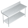 Mesa de Trabajo CON Entrepaño - 1.80 X 0.70 X 0.90   Acero Inoxidable Tipo 304