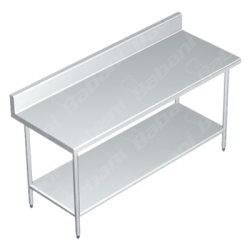 Mesa de Trabajo CON Entrepaño - 2.40 X 0.70 X 0.90   Acero Inoxidable Tipo 441