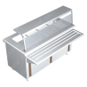 Gabinete Baño María a Gas para 2 Insertos - 0.90 x 0.70 x 0.90   Acero Inoxidable Tipo 441