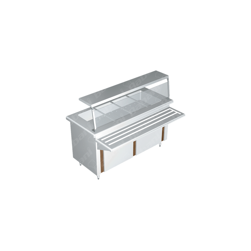 Gabinete Baño María Eléctrico para 5 Insertos - 1.80 X 0.70 X 0.90   A.I. 220V Tipo 441