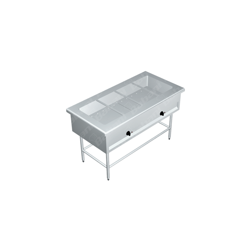 Mesa con Baño María Eléctrico - 2.10 X .70 X 0.90    Acero Inoxidable Tipo 304