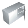 Alacena a Muro con 3 Puertas Abatibles - 1.50 X 0.40 X 0.60  Acero Inoxidable Tipo 304