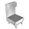 Carro para Charolas y Cubiertos - 0.60 X 0.70 X 0.90   Acero Inoxidable Tipo 304