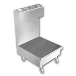 Carro para Charolas y Cubiertos - 0.60 X 0.70 X 0.90   Acero Inoxidable Tipo 441
