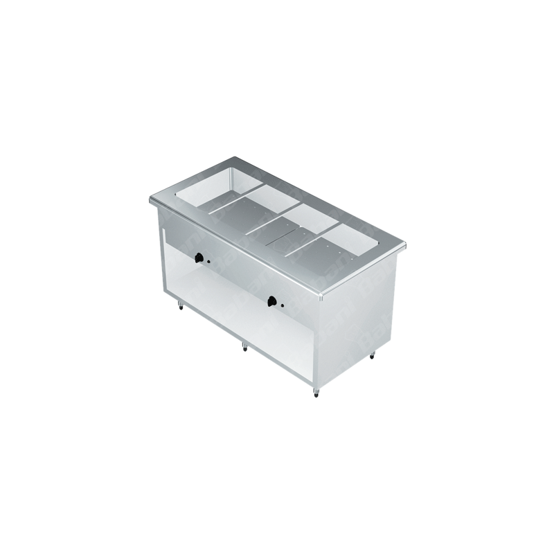 Gabinete en Isla con Baño María Eléctrico - 1.50 X 0.70 X 0.90   Acero Inoxidable Tipo 304