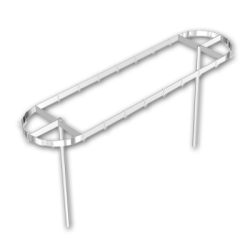 Bastidor Garabato Elíptico - 2.50 X 0.50 X 1.00   Acero Inoxidable Tipo 441