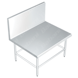 Mesa Baja de Apoyo para Fogones y/o Parrillas- 1.00 X 0.80 X 0.60 Acero Inoxidable Tipo 304