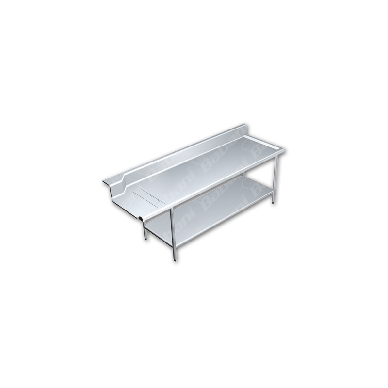 Mesa para Recibo de Loza Limpia - 1.20 X 0.76 X 0.90   Acero Inoxidable Tipo 304