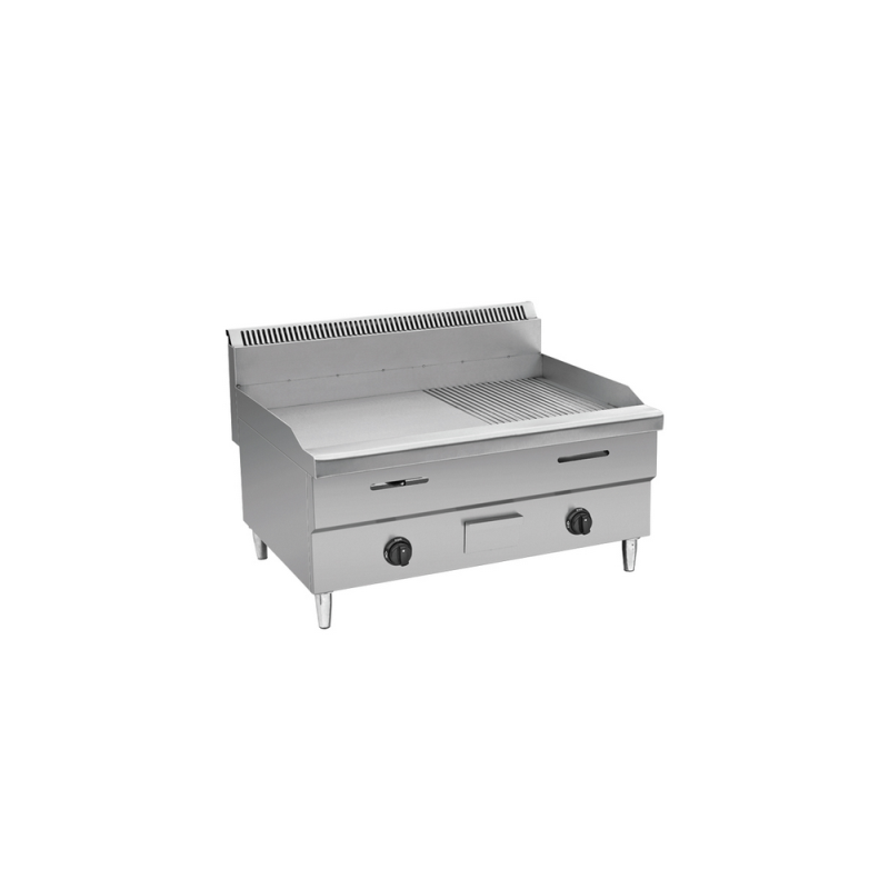 Plancha lisa y rayada a Gas