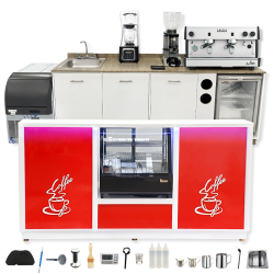 Barra Cafeteria Vita 2.20mts, Cafetera NUOVA NERA 2, Semiautomatica, Licuadora K80 Vitrina...