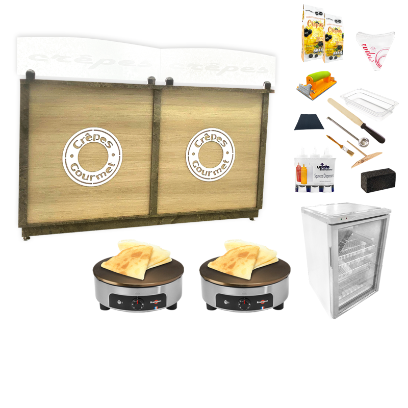 Forfait Crepe Doble 110V, Estacion de Crepas, Crepera, Curso para Elaboracion de Crepas, mas...