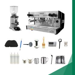 Paquete Básico Cafetería (Cafetera NUOVA NERA 2, Electronica + Molino CT2) 1 Año de Garantia.