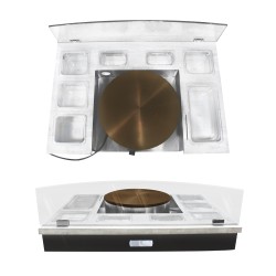 UNIDAD DE CREPAS PORTATIL, CON NICHO EN ACERO INOXIDABLE PARA CREPERA